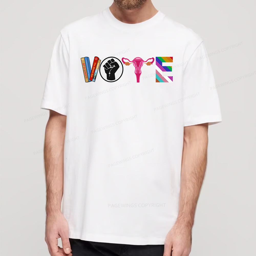 Pagewings VOTE Banned Books T-Shirt Unisex Classic T-shirt