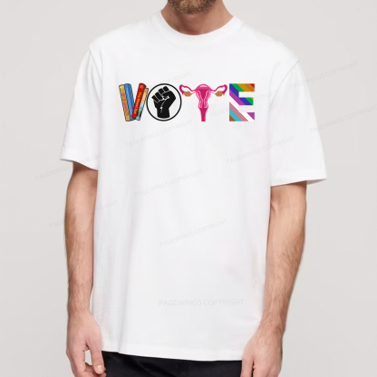 Pagewings VOTE Banned Books T-Shirt Unisex Classic T-shirt