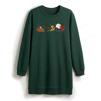 Pagewings Dragon Rider Book Fan Sweatshirt Dress
