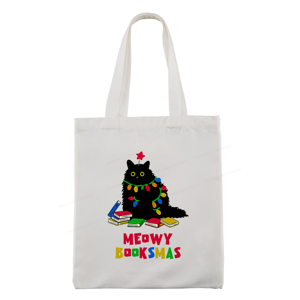 Pagewings Meowy Booksmas Tote Bag