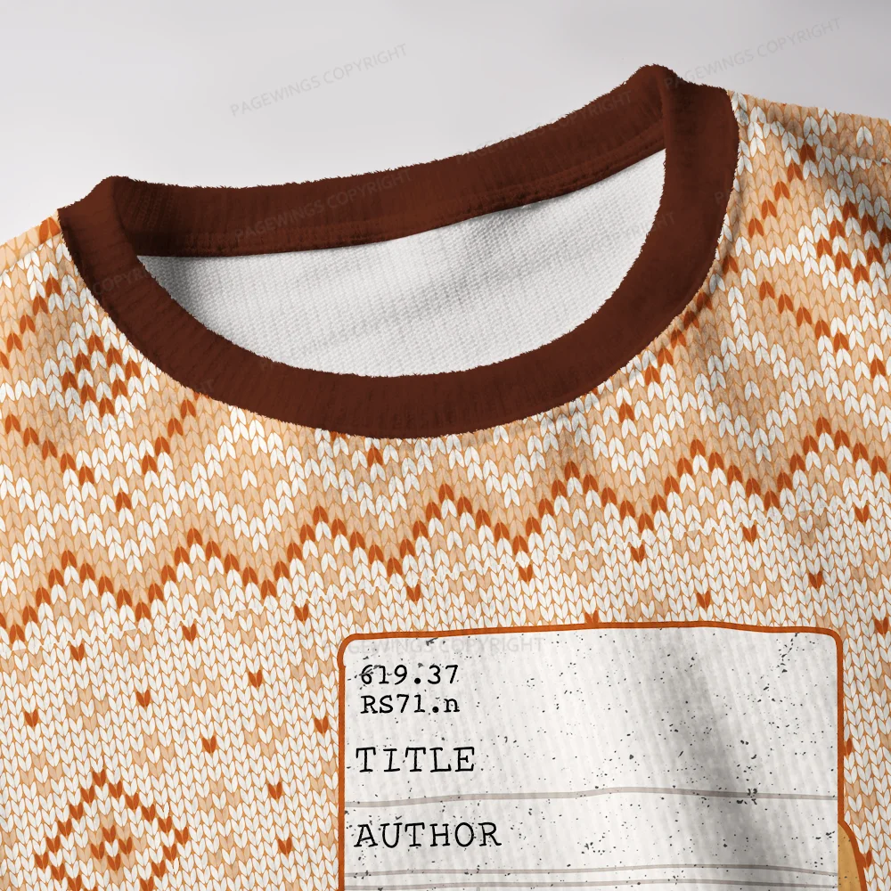 Pagewings Long Live The Public Library Unisex Ugly Knit Sweatshirt