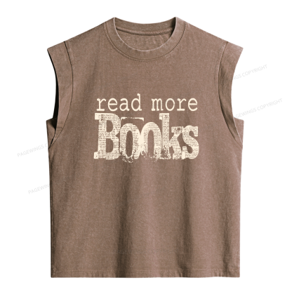 Pagewings Read More Books Women's Washed Tank Top