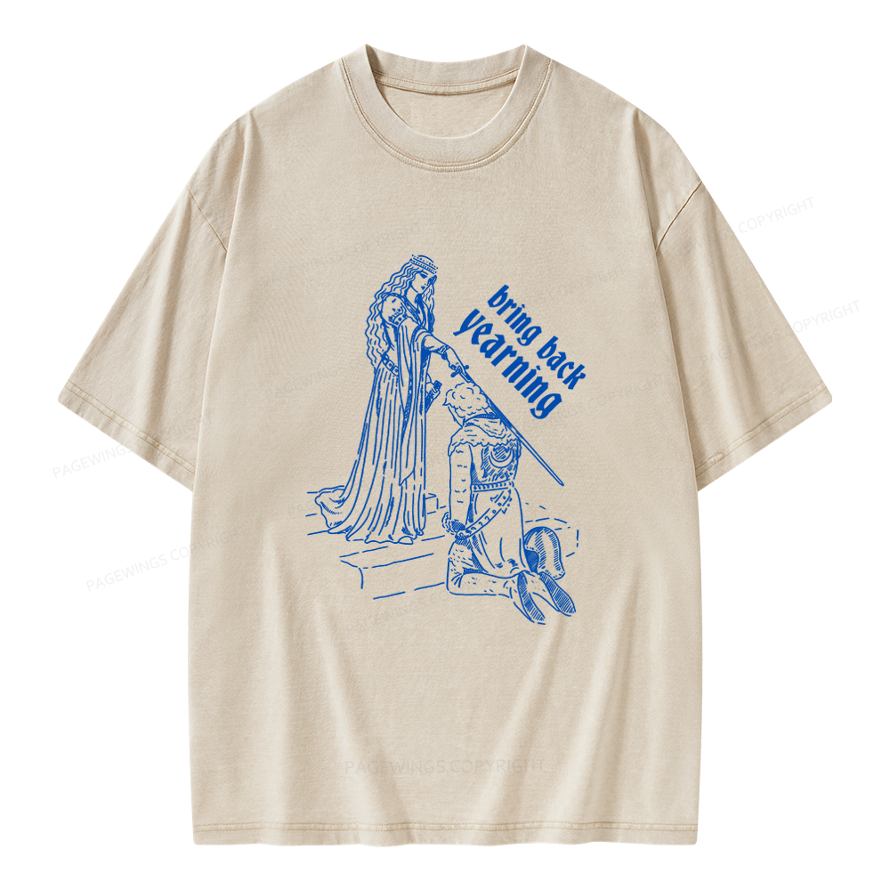 Pagewings Romance Knightcore Unisex Washed T-shirt