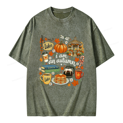 Pagewings I Am an Autumn Unisex Washed T-shirt