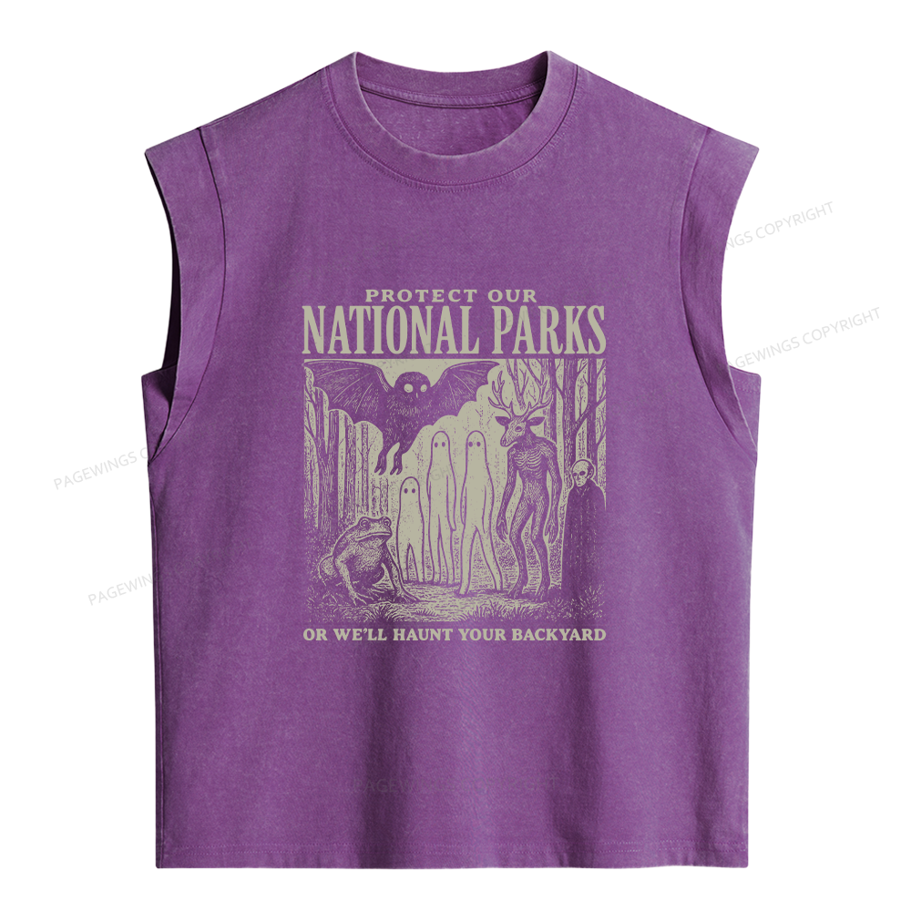 Pagewings Mothman Women's Washed Tank Top