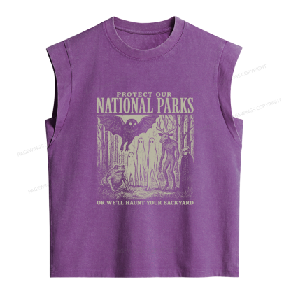 Pagewings Mothman Women's Washed Tank Top