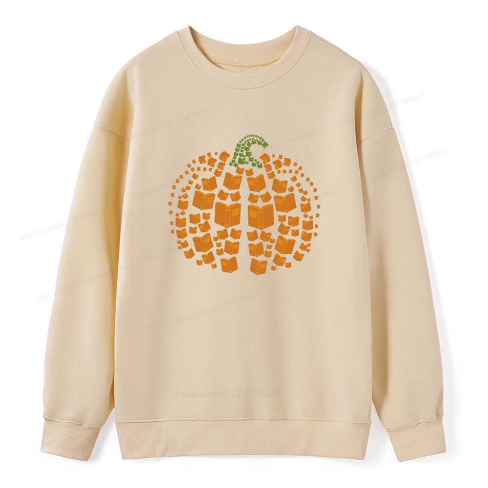 Pagewings Thanksgiving Book Pumpkin Unisex Classic Sweatshirt