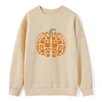 Pagewings Thanksgiving Book Pumpkin Unisex Classic Sweatshirt