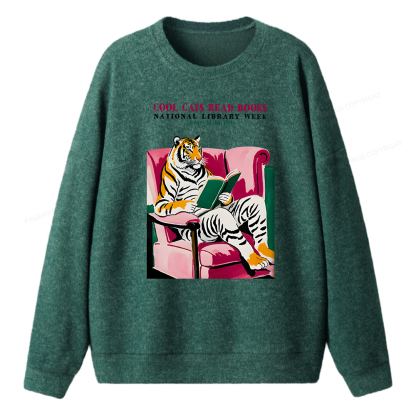 Pagewings Library Week Poster 1996 Unisex Knit Sweatshirt