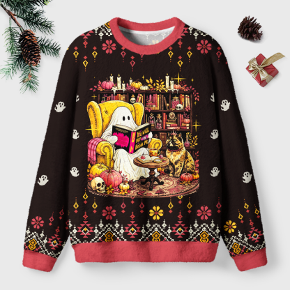 Pagewings Sci Fi Book Lover Unisex Ugly Light Knit Sweatshirt