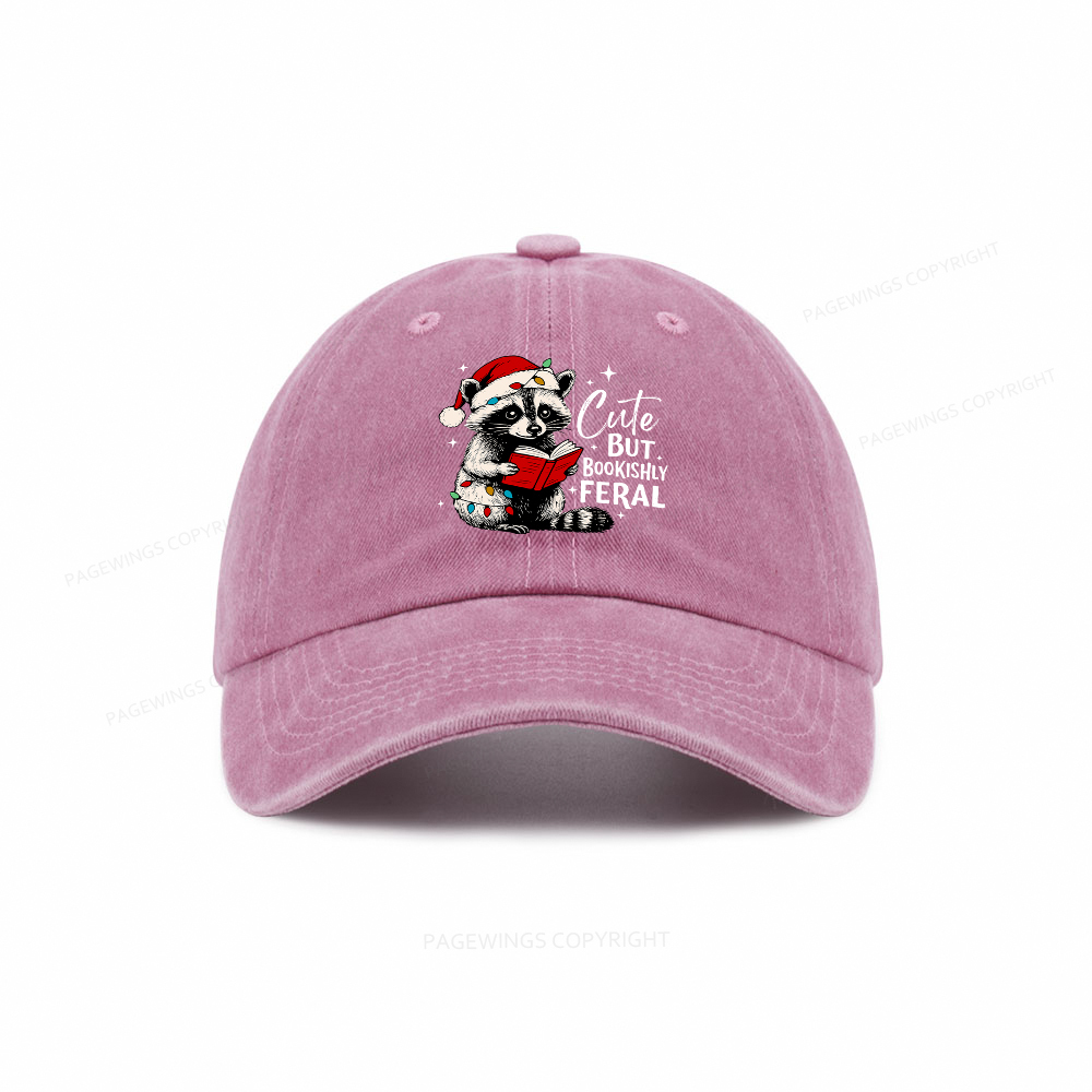 Pagewings Cute But Feral Washed Cap