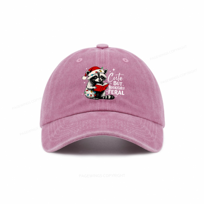 Pagewings Cute But Feral Washed Cap
