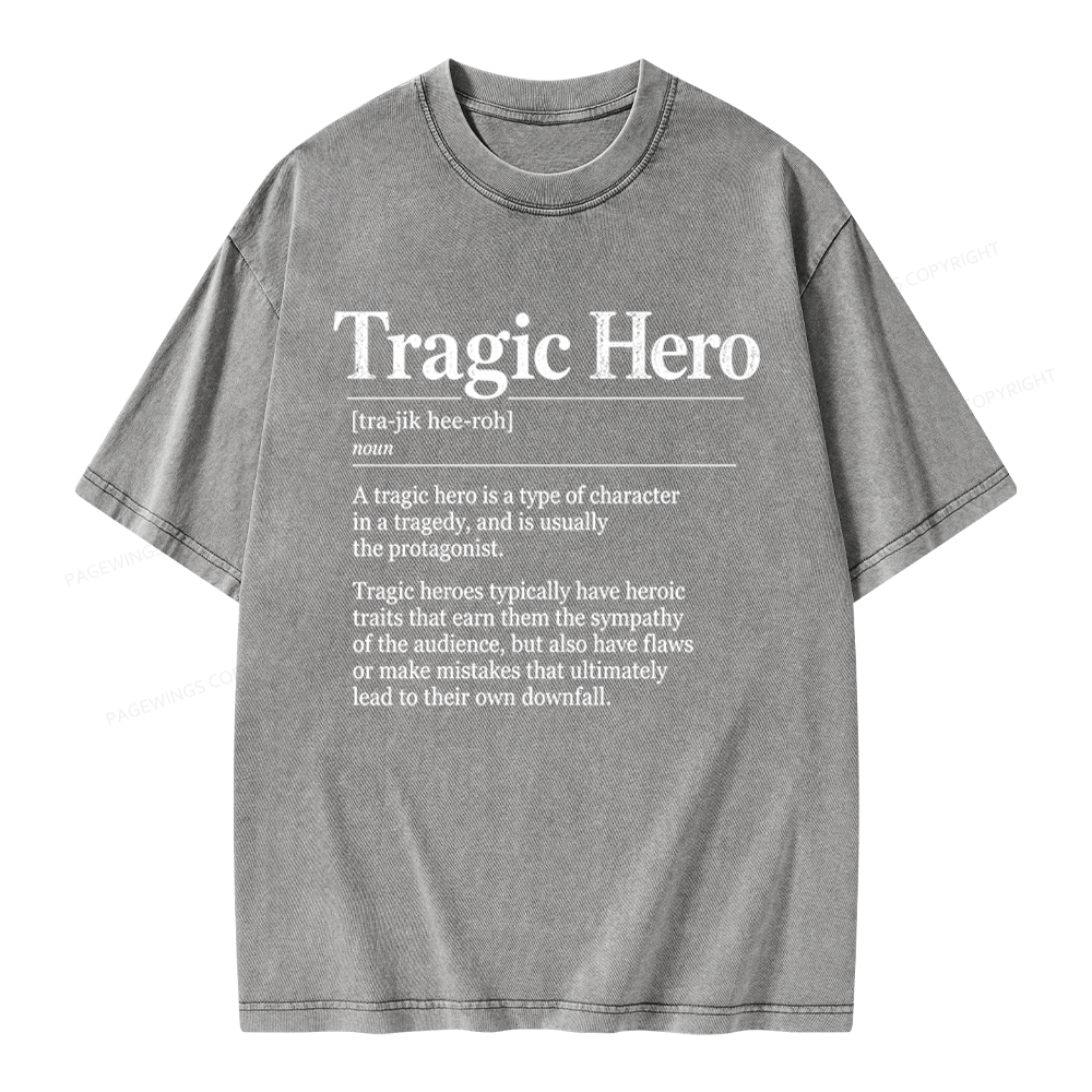 Pagewings Tragic Hero Unisex Washed T-shirt