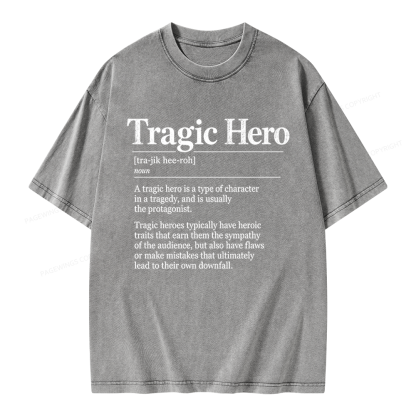Pagewings Tragic Hero Unisex Washed T-shirt