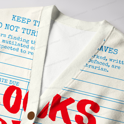 Pagewings Books Are My Happy Place Unisex Cardigan Sweaters