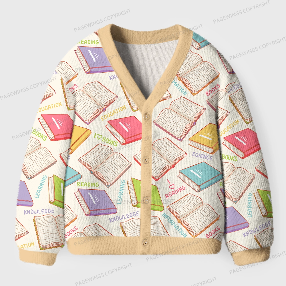 Pagewings Books Unisex Ugly Cardigan Sweaters