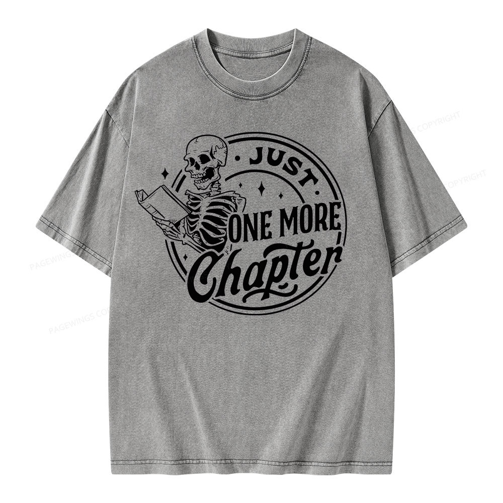 Pagewings Just One More Chapter Unisex Washed T-shirt