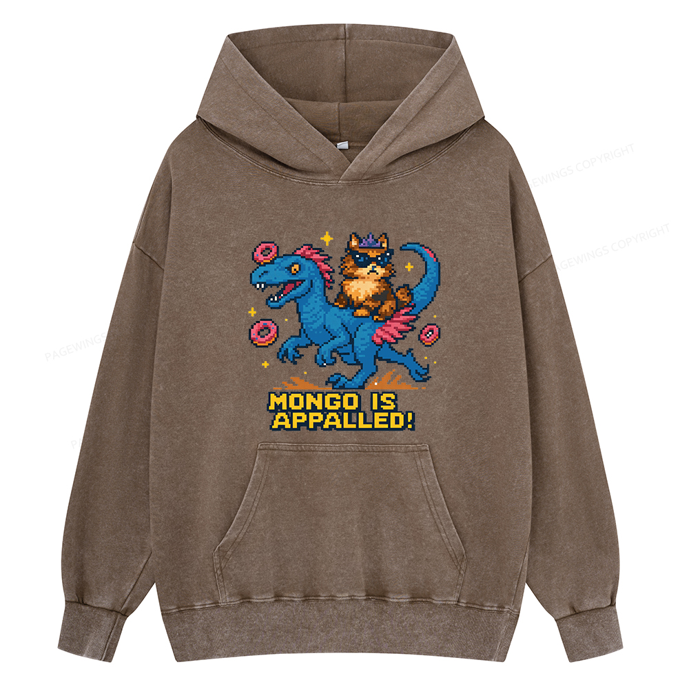 Pagewings Mongo Is Appalled Unisex Washed Hoodie