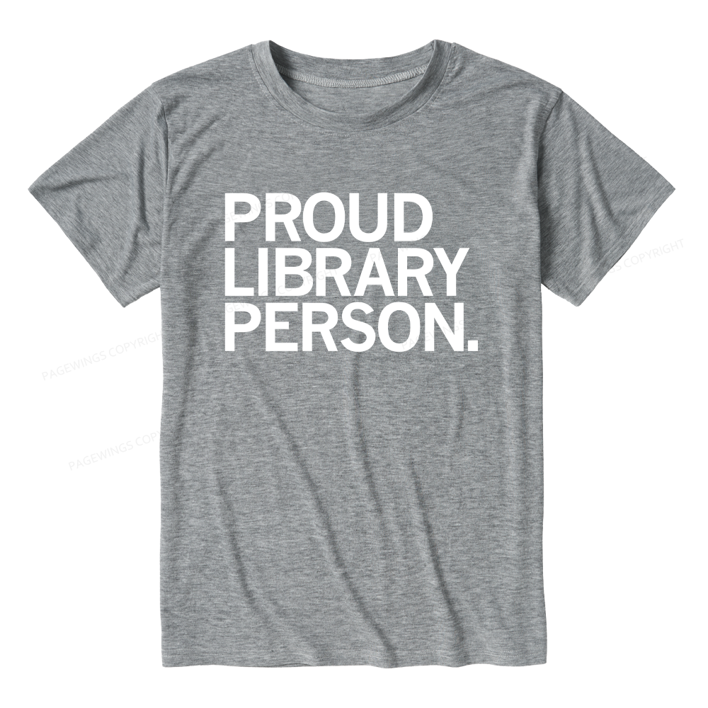 Pagewings Proud Library Person Unisex Heather T-Shirt