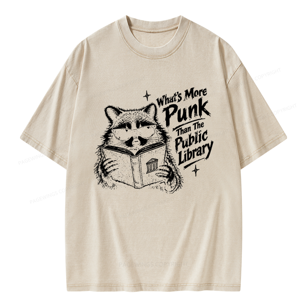Pagewings What's More Punk Than The Public Library Unisex Washed T-shirt