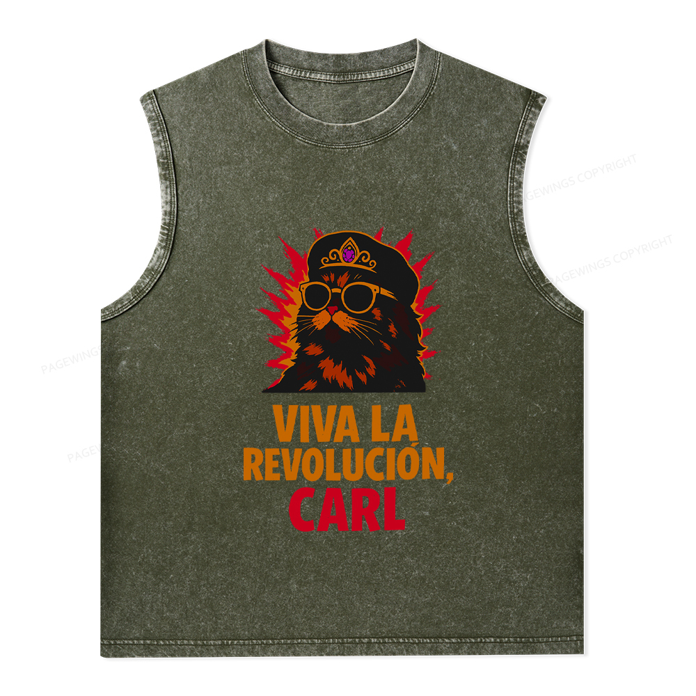 Pagewings Viva La Revolucion Unisex Washed Tank Top