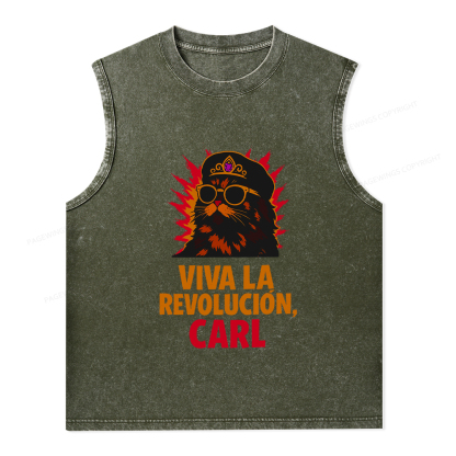 Pagewings Viva La Revolucion Unisex Washed Tank Top