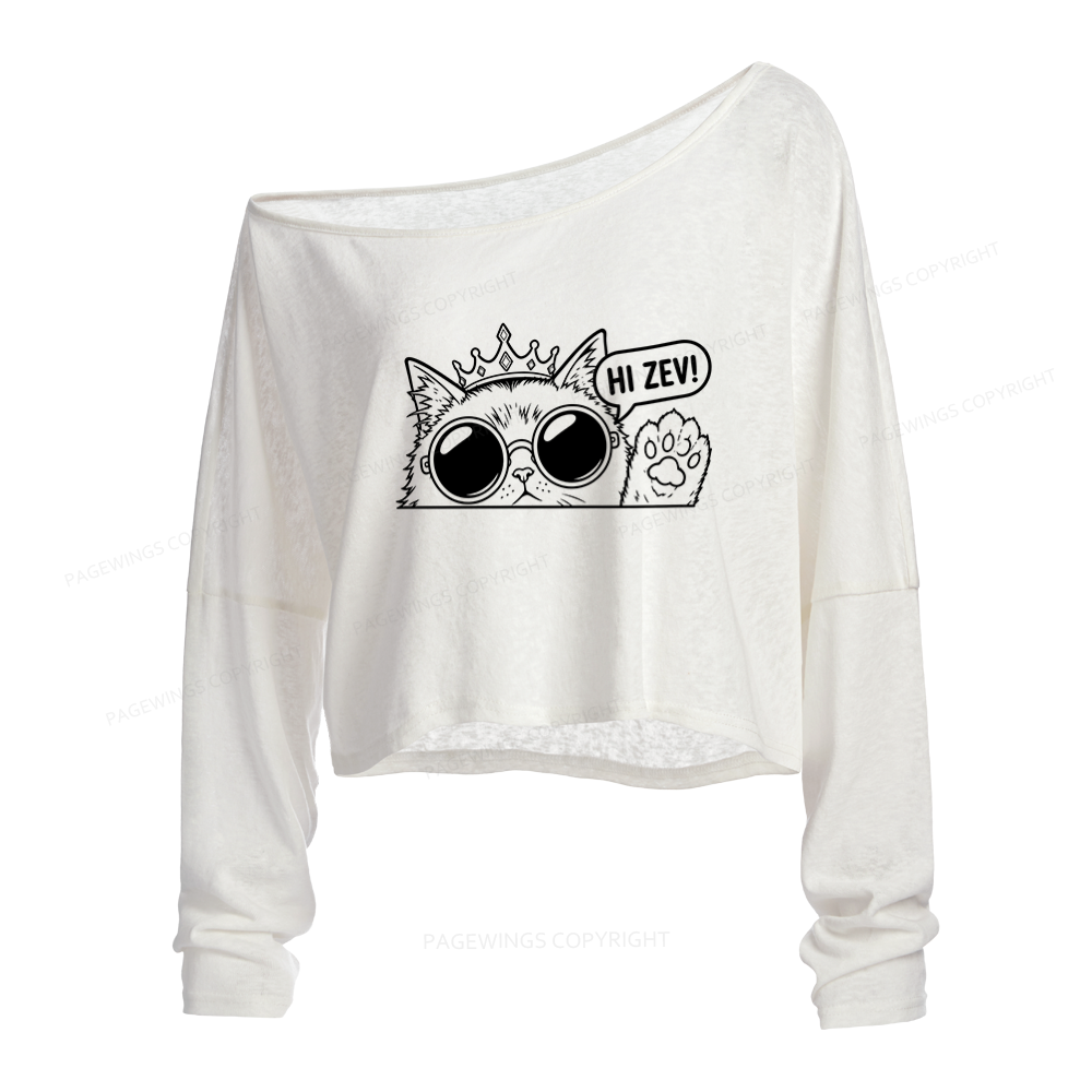 Pagewings Sci Fi Bookish Slouchy Long Sleeve Off Shoulder T-shirt