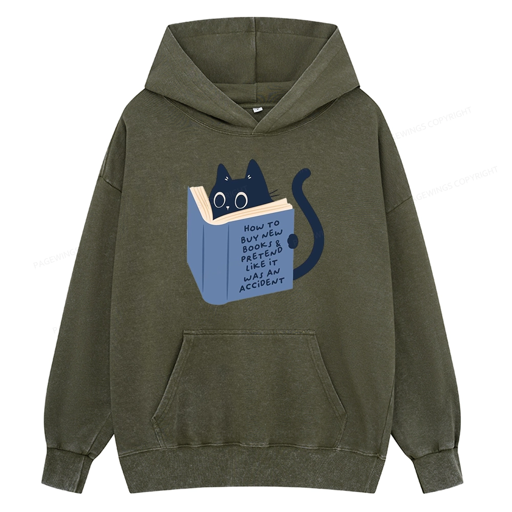 Pagewings How To Buy New Books Unisex Washed Hoodie