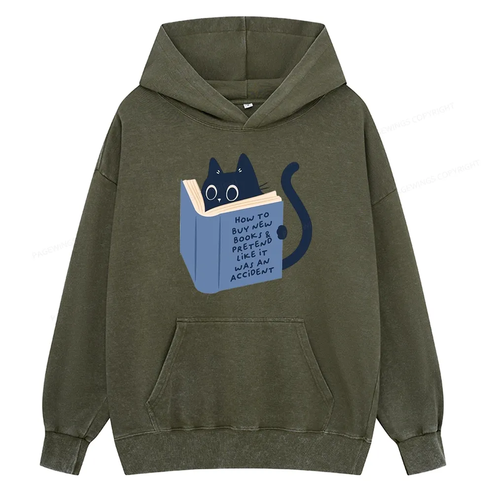 Pagewings How To Buy New Books Unisex Washed Hoodie