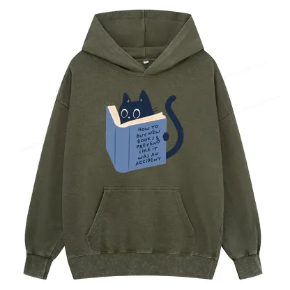 Pagewings How To Buy New Books Unisex Washed Hoodie