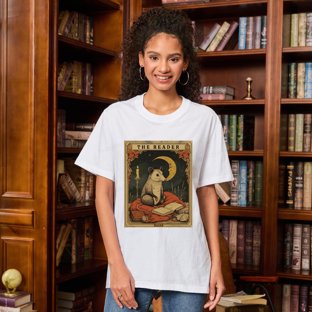 Pagewings The Reader Opossum Tarot Card Unisex Classic T-shirt