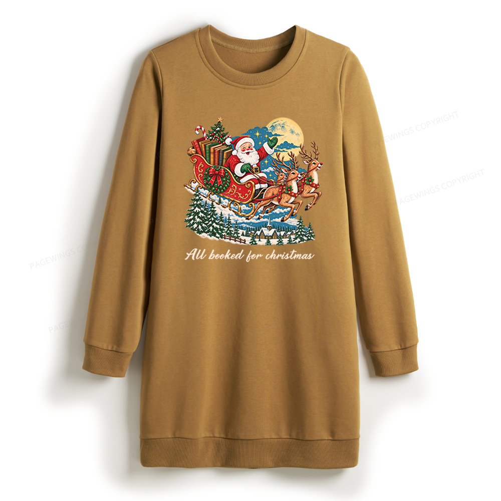 Pagewings All Booked For Christmas Sweatshirt Dress