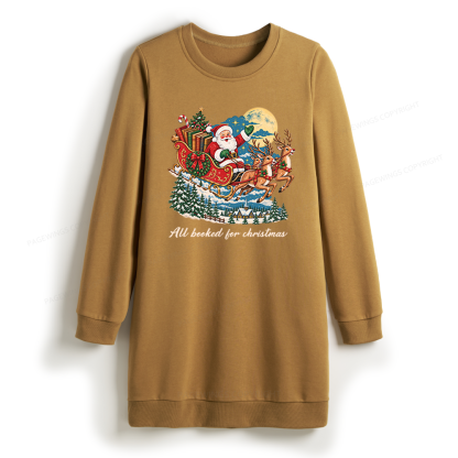 Pagewings All Booked For Christmas Sweatshirt Dress