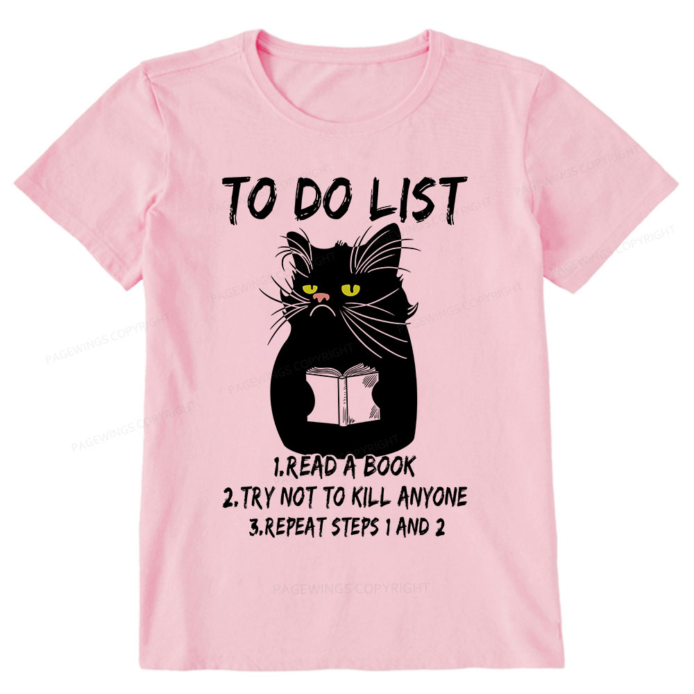 Pagewings Black Cat To Do List  Unisex Classic T-shirt