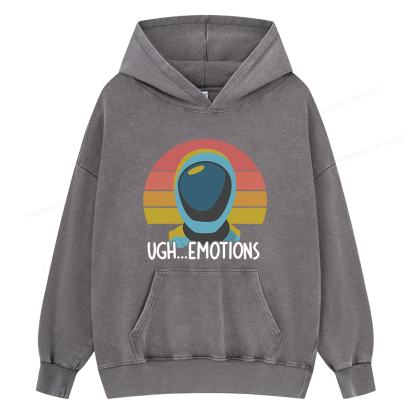 Pagewings Ugh...Emotions Unisex Washed Hoodie