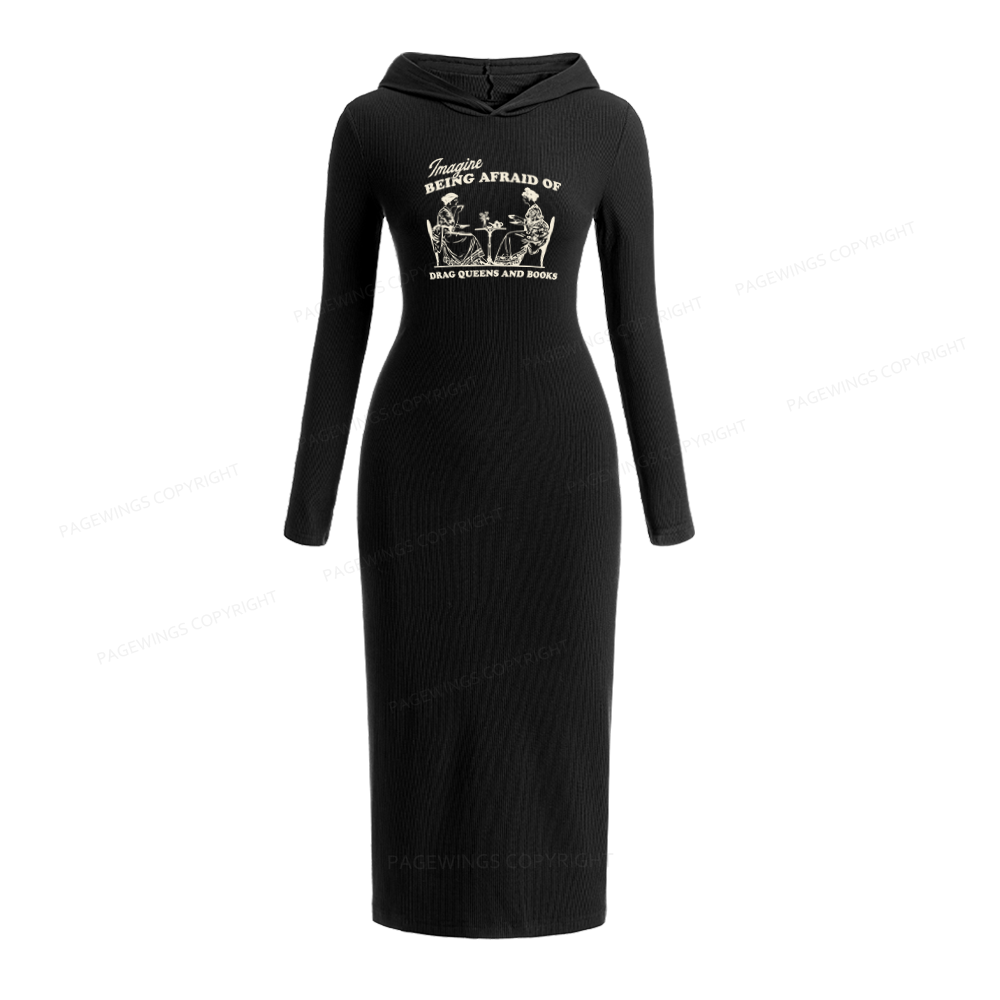 Pagewings Drag Queens Hooded Knit Dress
