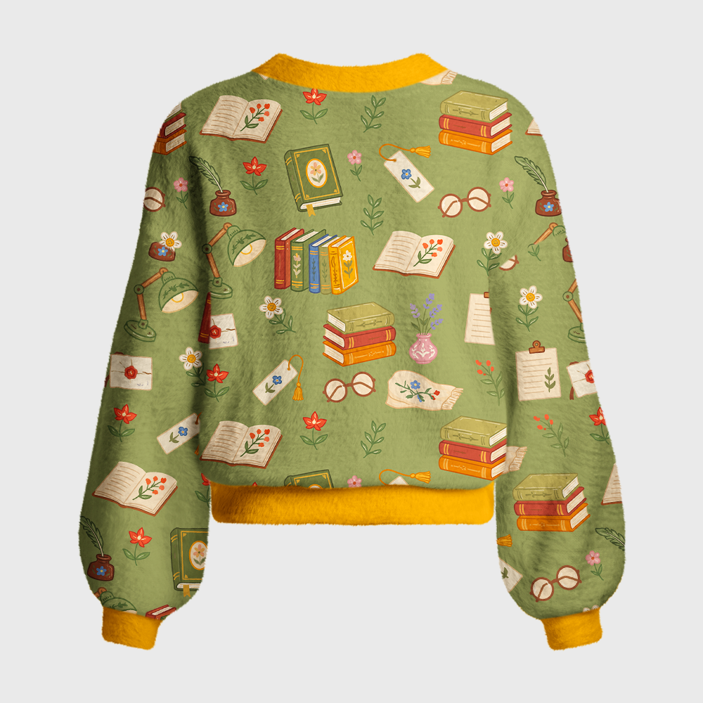 Pagewings Book Lover Women's Cardigan Sweater