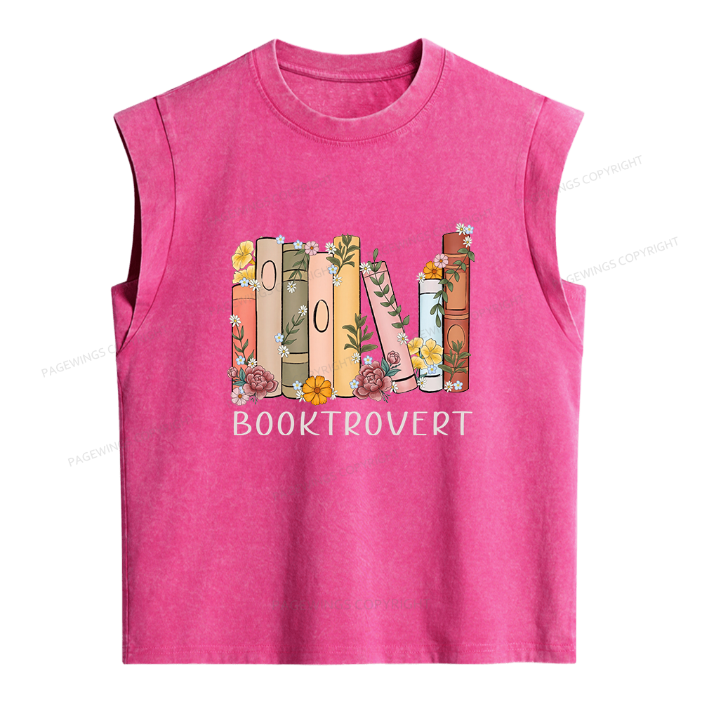 Pagewing Booktrovert Women's Washed Tank Top