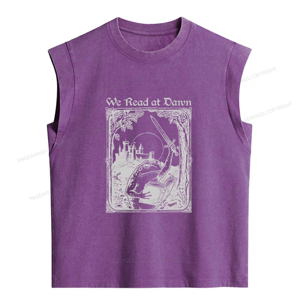 Pagewings We Read At Dawn Women's Washed Tank Top