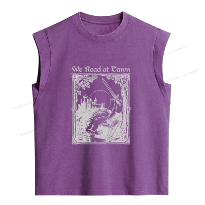 Pagewings We Read At Dawn Women's Washed Tank Top