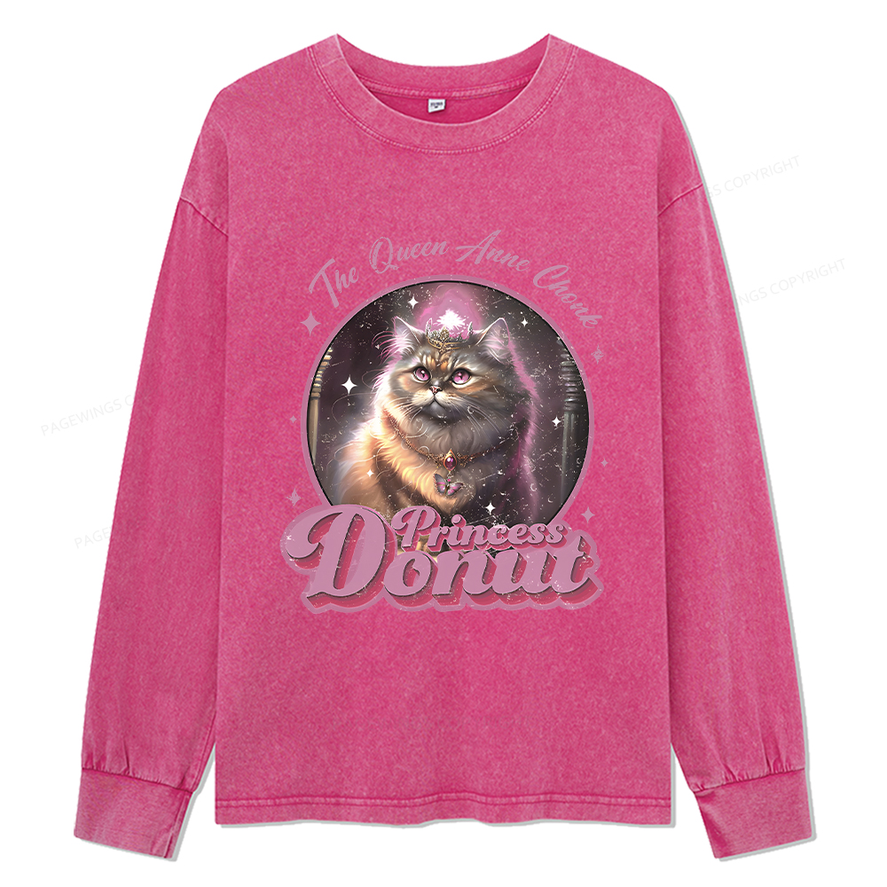 Pagewings Princess Donut Unisex Washed Long Sleeve T-shirt