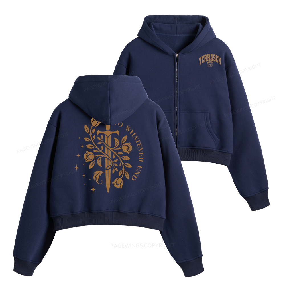 Pagewings Fantasy Novel Lovers Fleece Zip-Up Hoodie