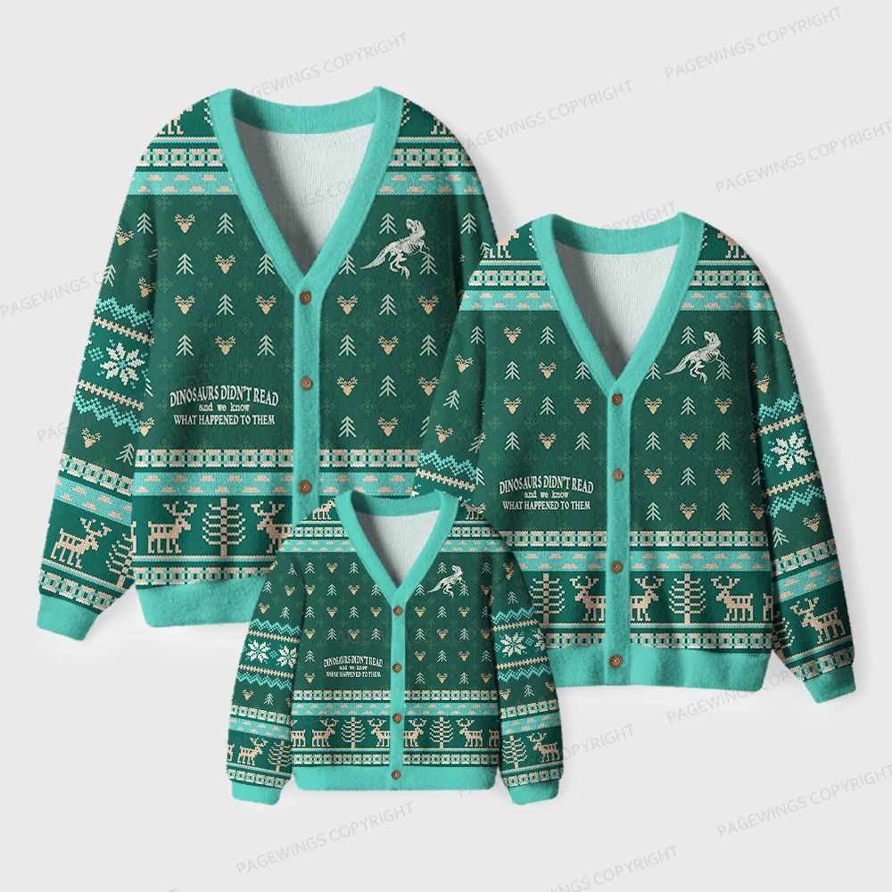 Pagewings Read And We Know What Happened To Them Unisex Ugly Cardigan Sweaters