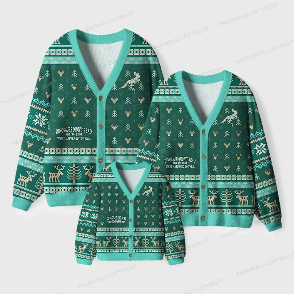 Pagewings Read And We Know What Happened To Them Unisex Ugly Cardigan Sweaters
