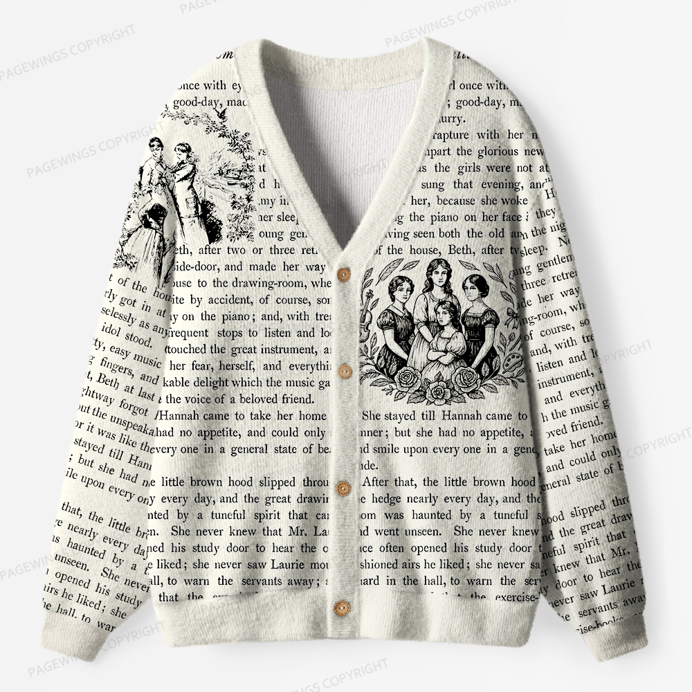 Pagewings Literary Unisex Cardigan Sweaters