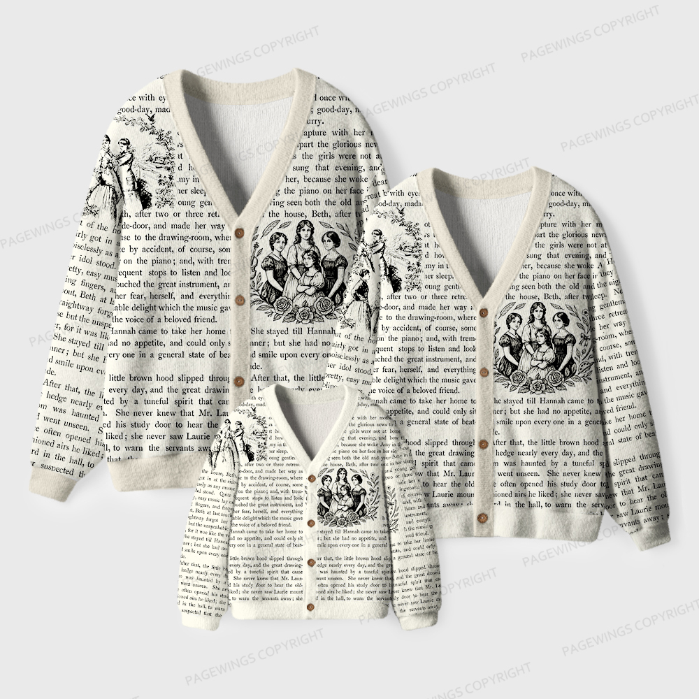 Pagewings Literary Unisex Cardigan Sweaters
