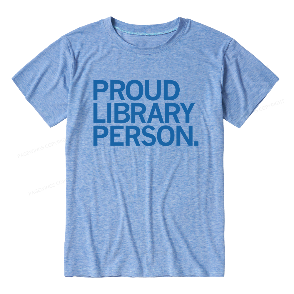 Pagewings Proud Library Person Unisex Heather T-Shirt