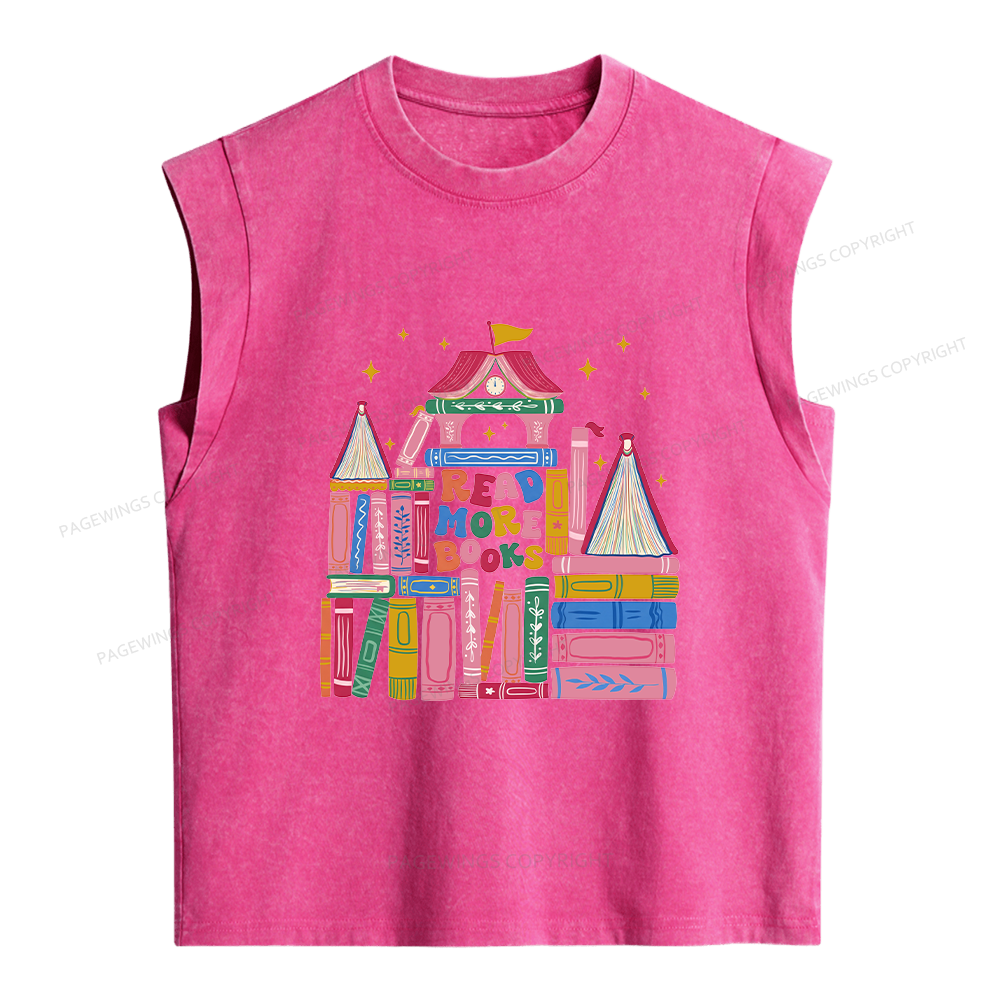 Pagewings Read More Books Women's Washed Tank Top