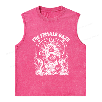 Pagewings Vintage Medusa Feminist Unisex Washed Tank Top