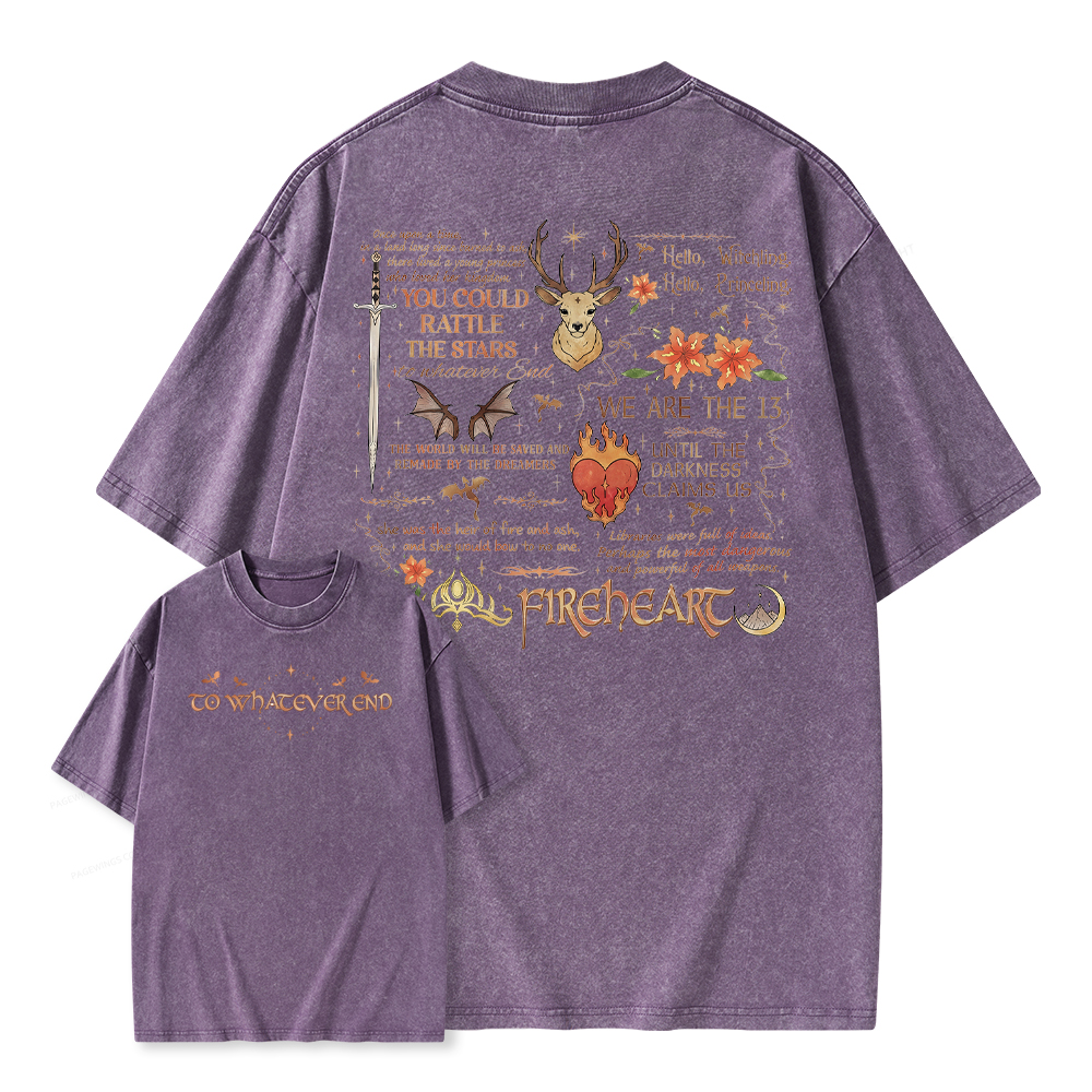 Pagewings Fantasy Novel Lover Bookish Unisex Washed T-shirt